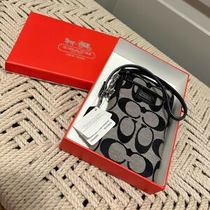 Coach Y2K Black Signature Wristlet